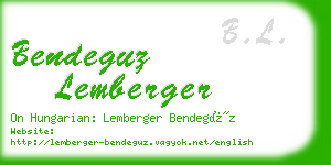 bendeguz lemberger business card